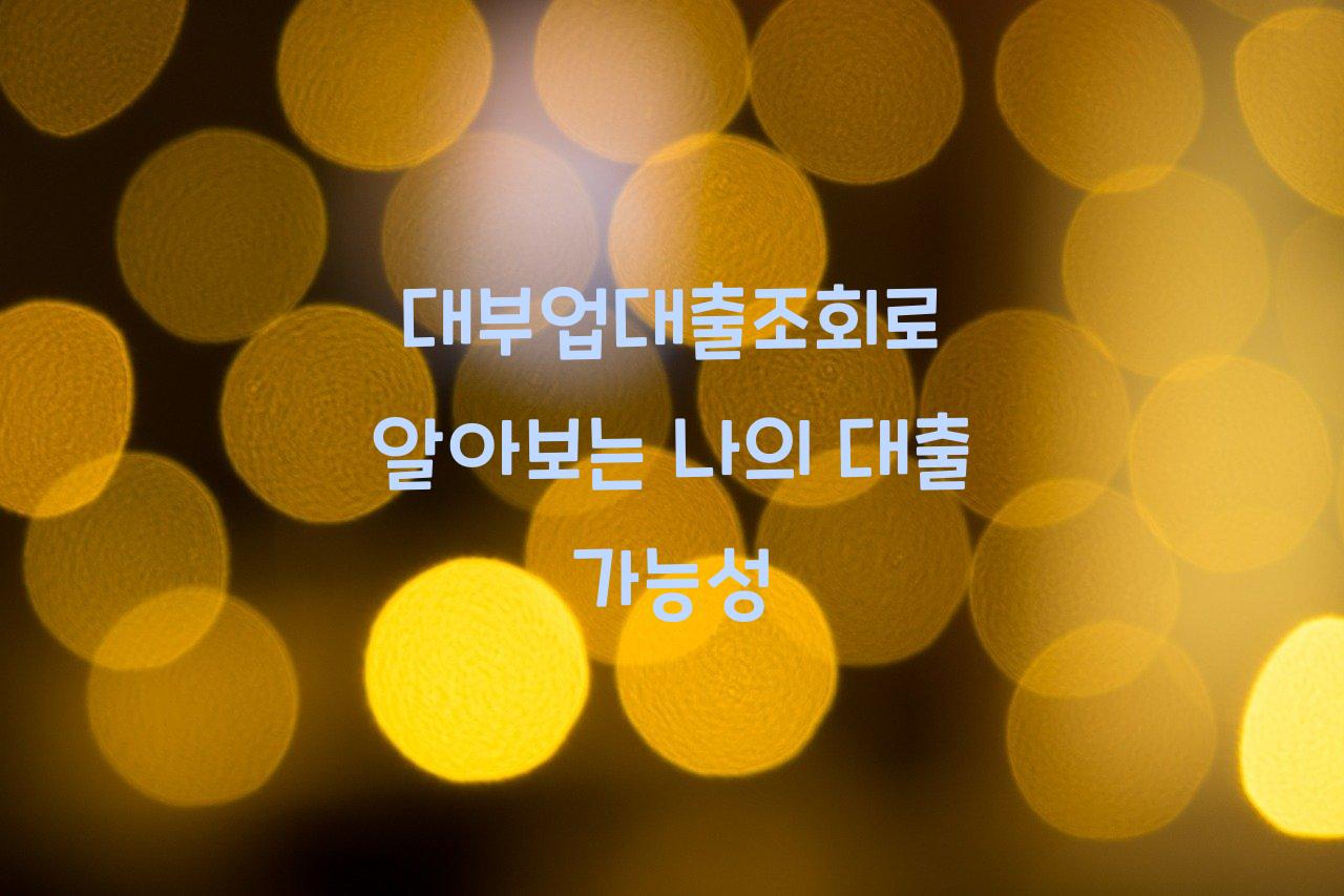 대부업대출조회