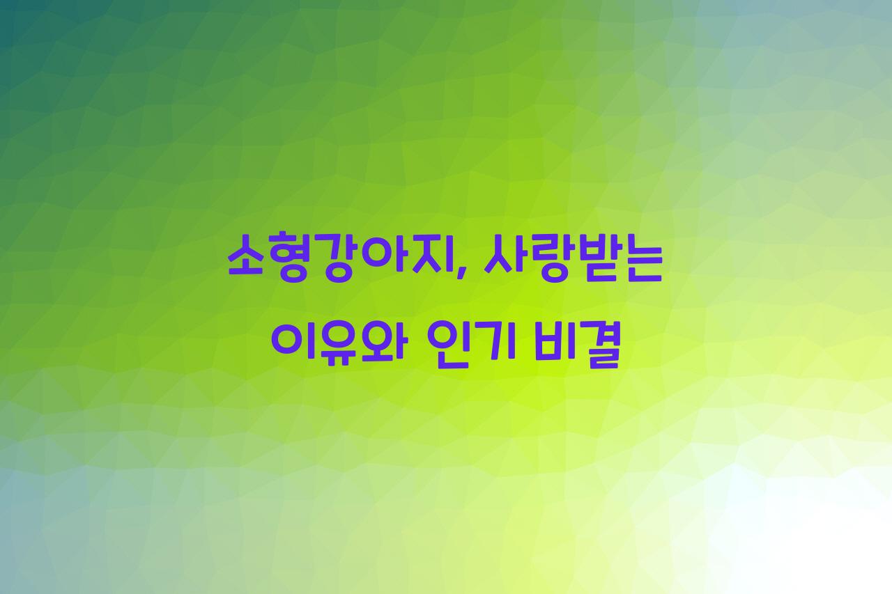 소형강아지