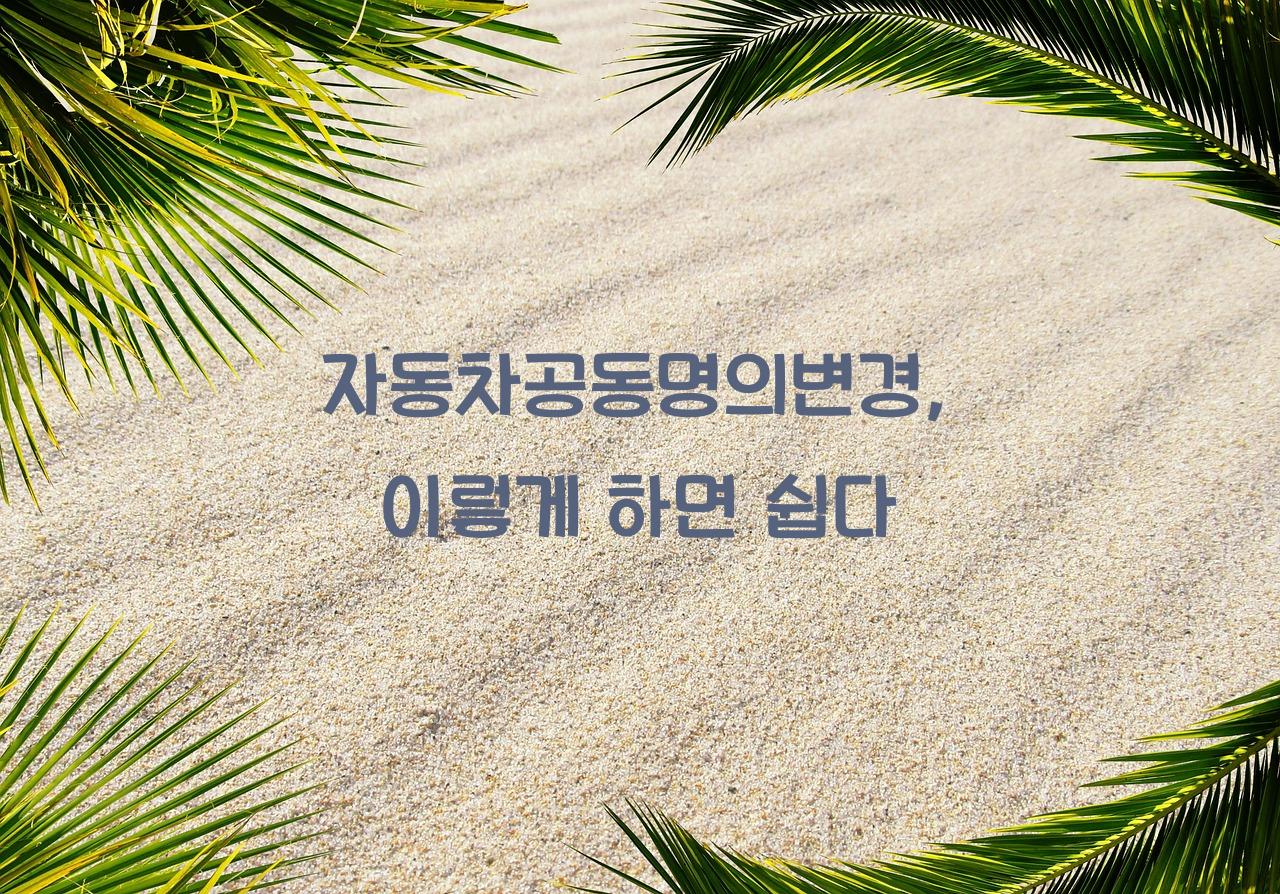 자동차공동명의변경