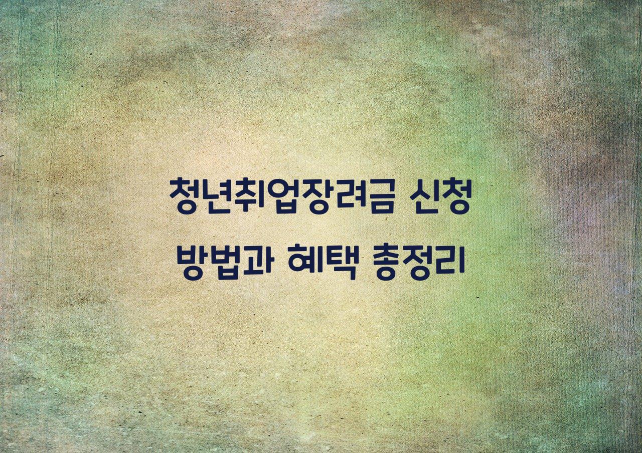 청년취업장려금