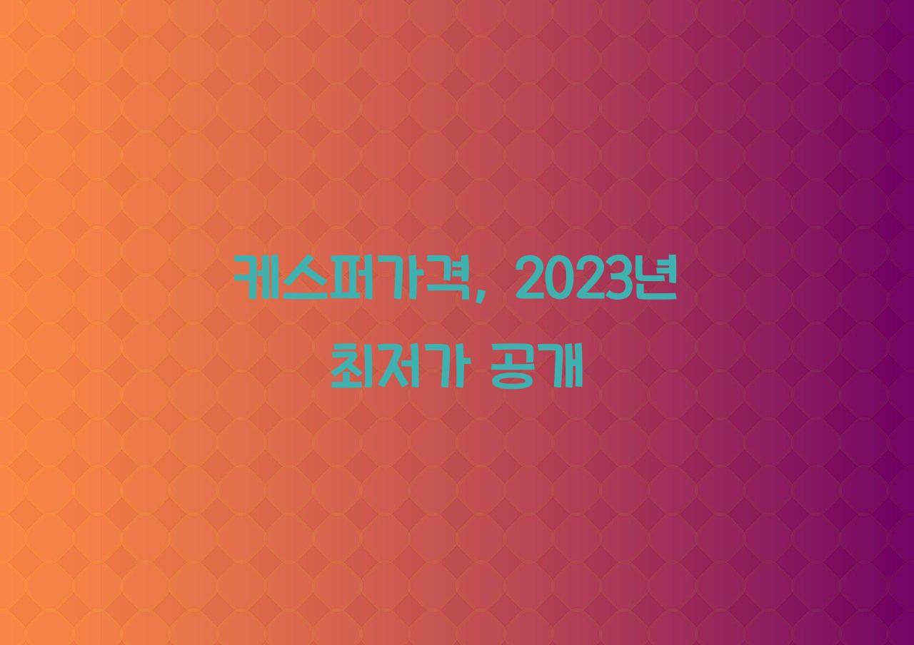 케스퍼가격